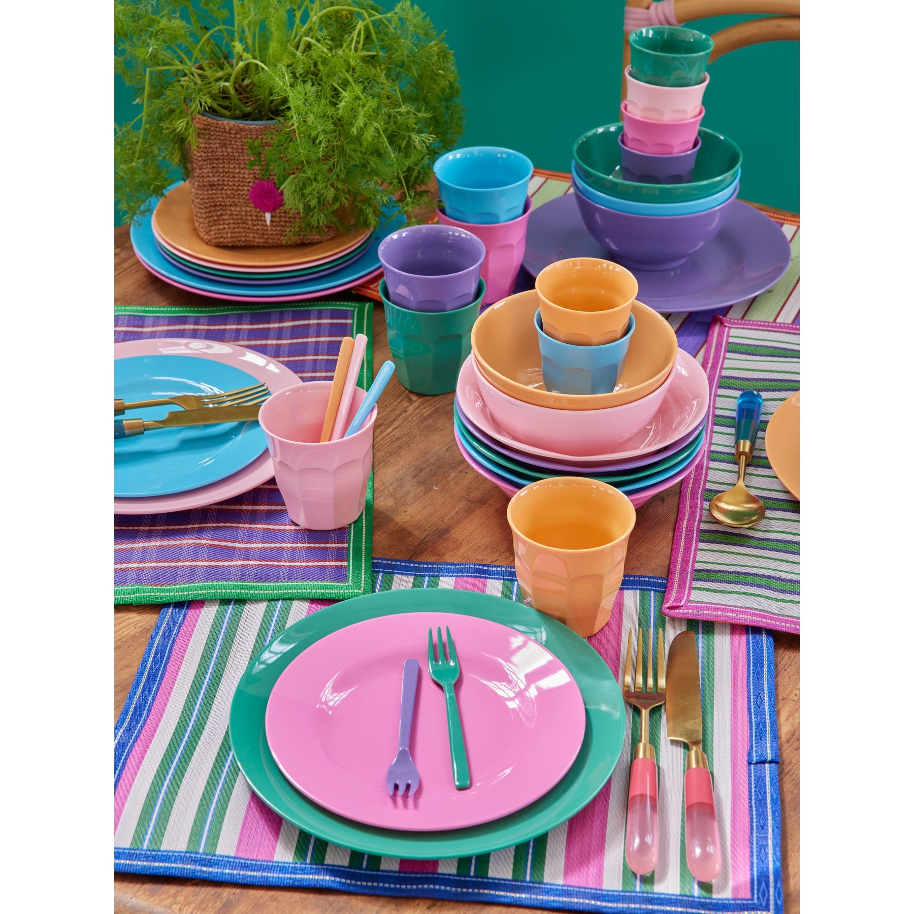 rice-dk-melamine-cake-forks-in-asst-6-colors-bundle-of-6-rice-mesfo-6zss24