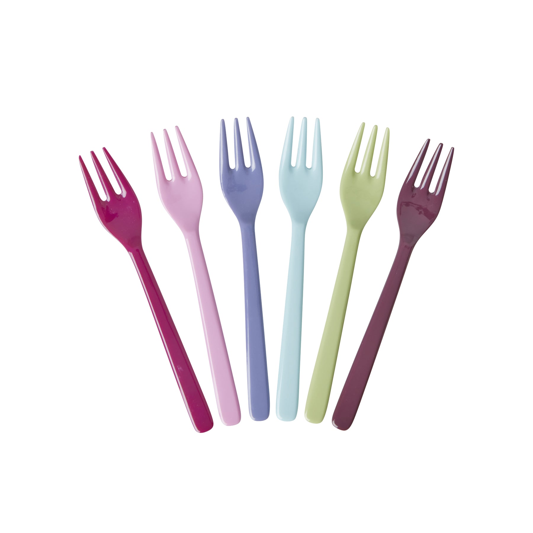 rice-dk-melamine-cake-forks-in-asst-colors-6-pack-rice-mesfo-6zaw23