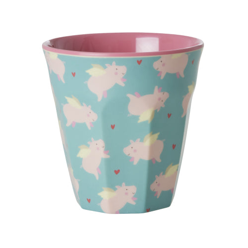rice-dk-melamine-cup-with-flying-pig-print-medium-250-ml-rice-melcu-flyp