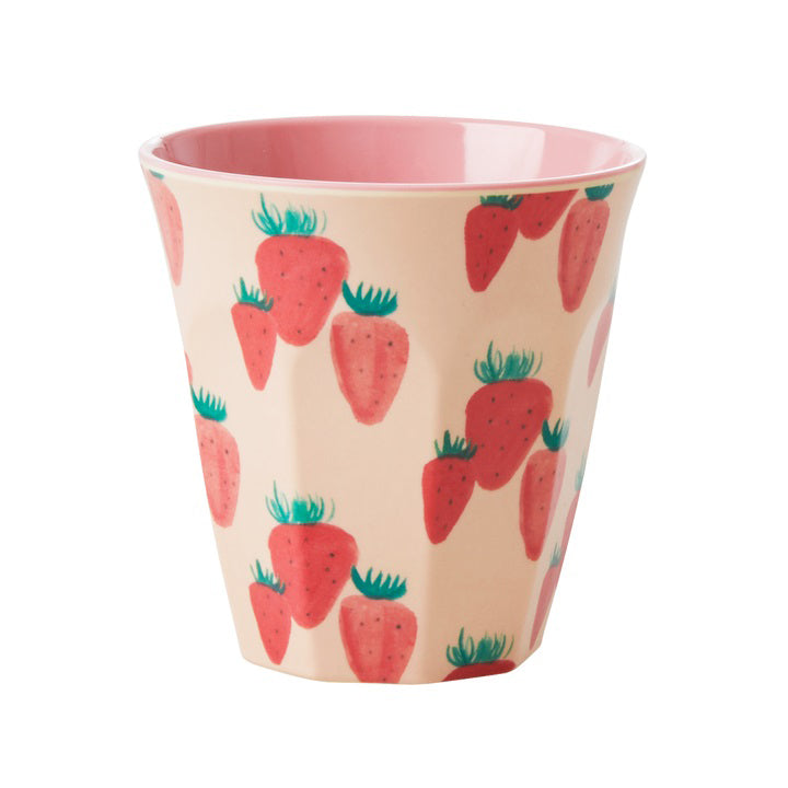 rice-dk-melamine-cup-with-strawberry-print-medium-250-ml-rice-melcu-strawb