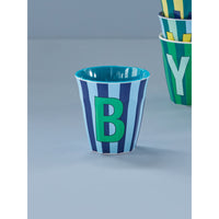 rice-dk-melamine-cup-with-the-letter-b-stripes-blueish-medium-250ml-rice-melcu-alpstrbb