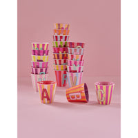 rice-dk-melamine-cup-with-the-letter-g-stripes-pinkish-medium-250ml-rice-melcu-alpstrgi