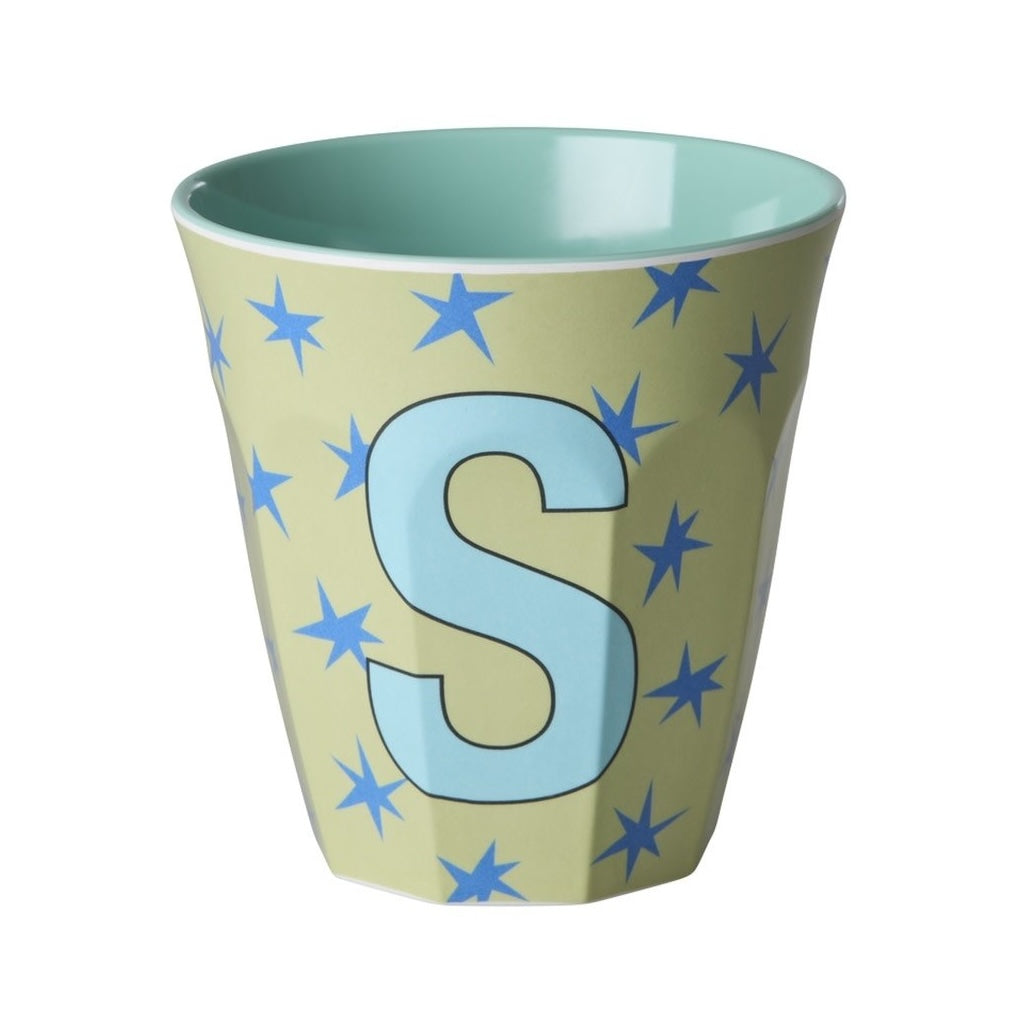 Rice DK Melamine Cup With The Letter S - Stars - Medium - 250ml