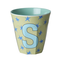 Rice DK Melamine Cup With The Letter S - Stars - Medium - 250ml
