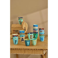 Rice DK Melamine Cup With The Letter V - Stars - Medium - 250ml