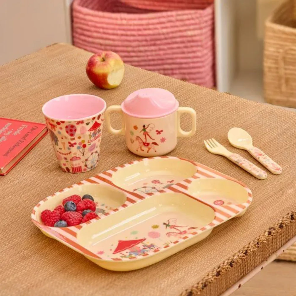 rice-dk-melamine-kids-4-room-plate-with-pink-fun-fair-print-rice-kipl4-fufai