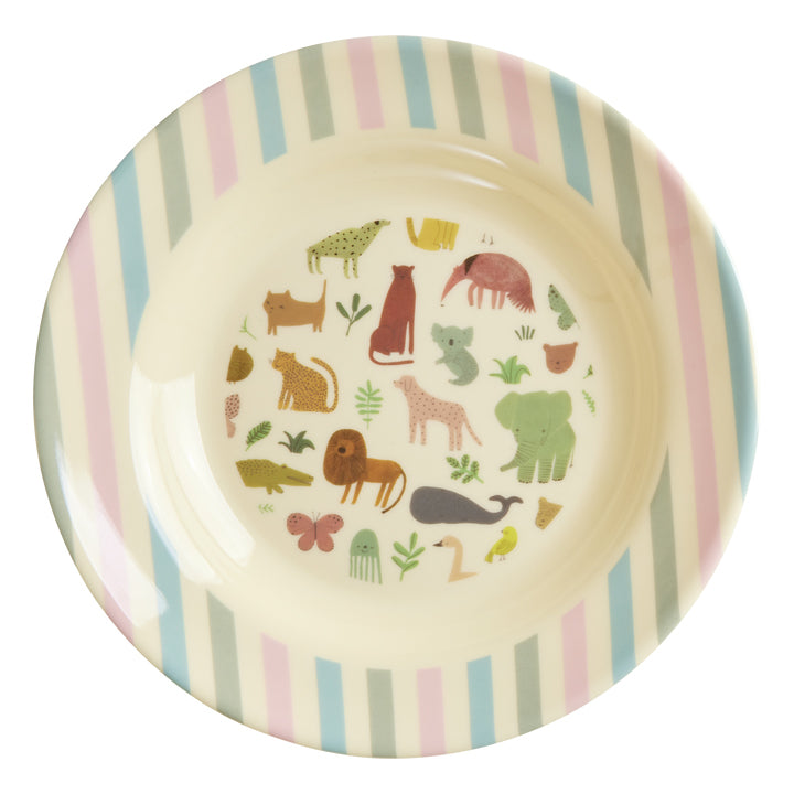 rice-dk-melamine-kids-bowl-with-sweet-jungle-print-200ml-rice-kibow-swjuntoto