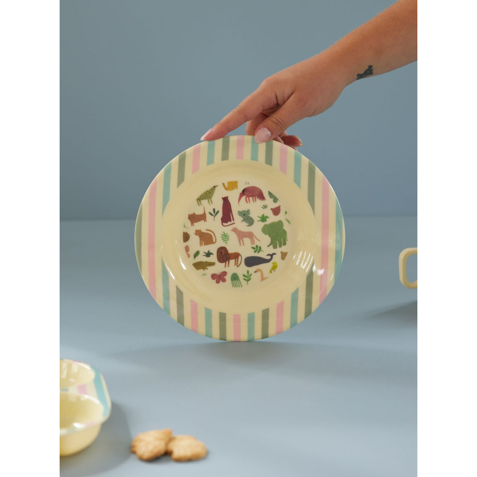 rice-dk-melamine-kids-bowl-with-sweet-jungle-print-200ml-rice-kibow-swjuntoto