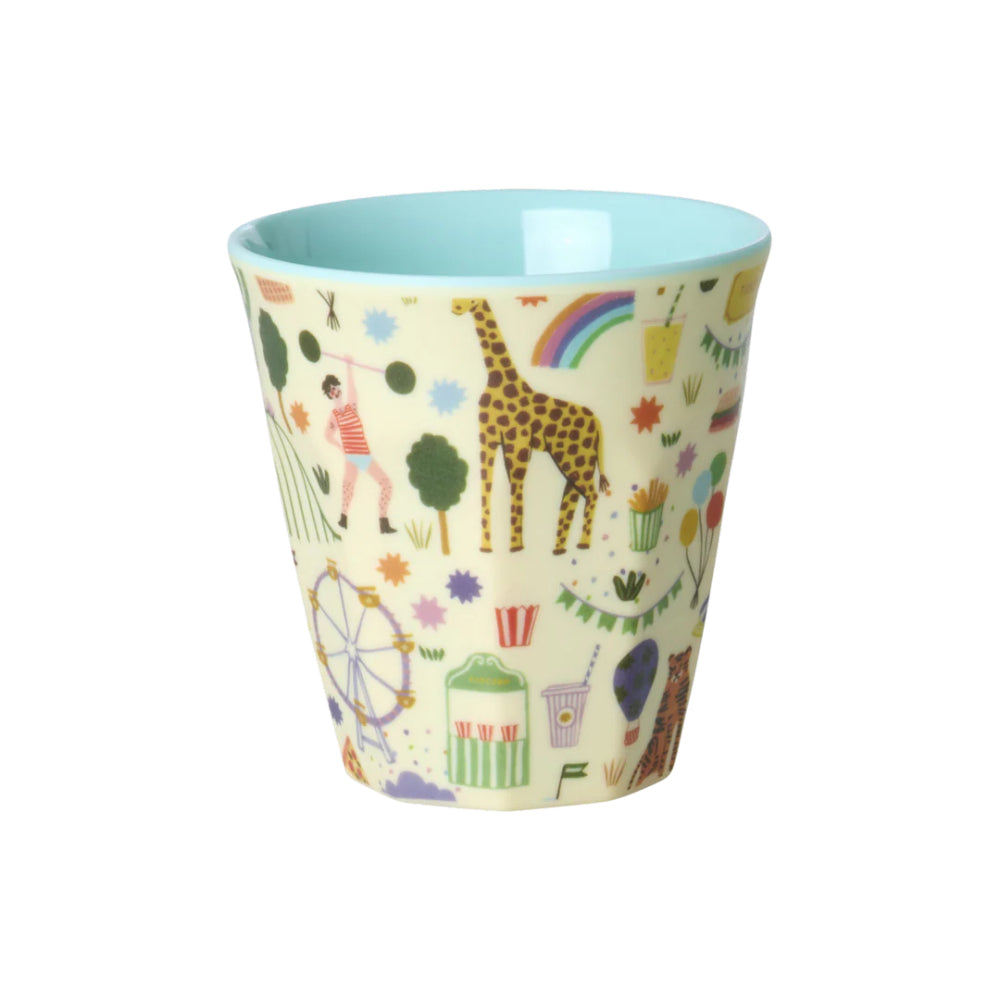 rice-dk-melamine-kids-cup-with-mint-fun-fair-print-small-160ml-rice-kicup-fufami