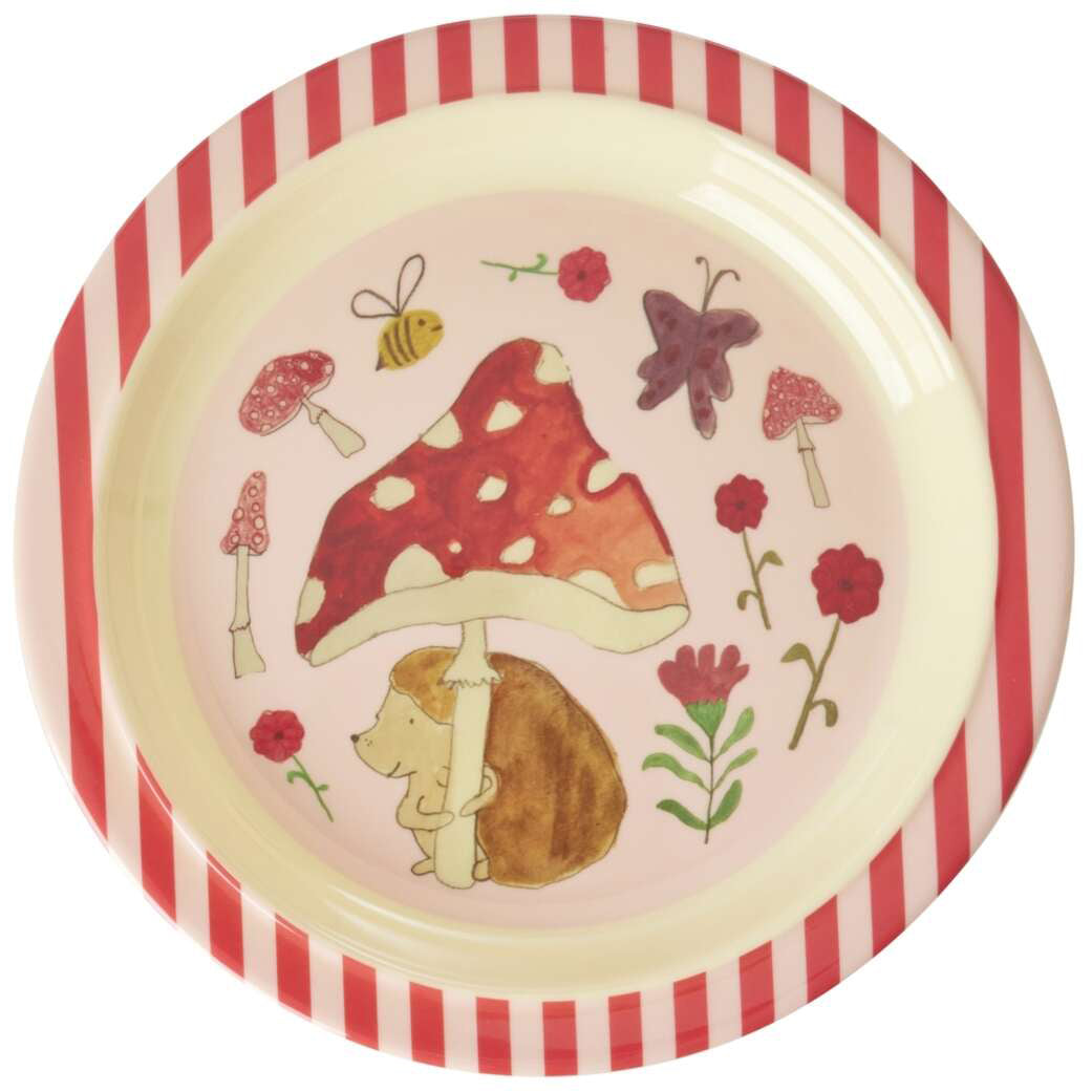 rice-dk-melamine-kids-lunch-plate-with-pink-happy-forest-print-rice-kilpl-hafoi