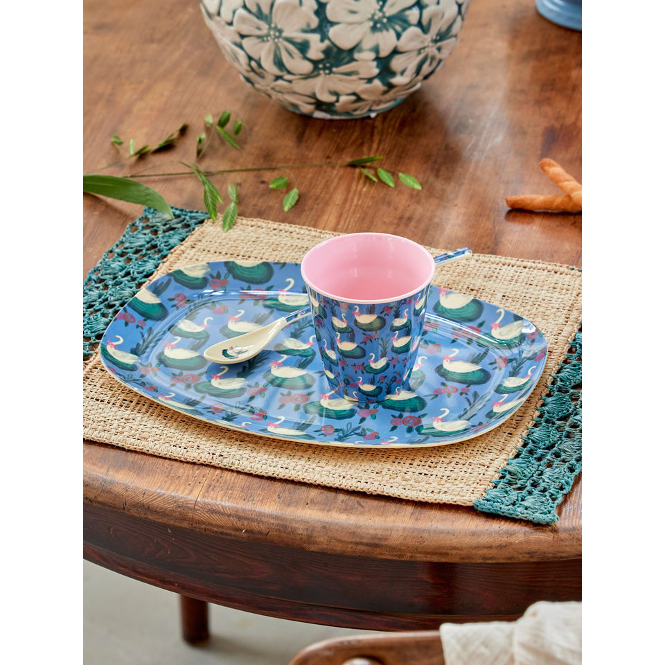 rice-dk-melamine-rectangular-plate-with-swan-lake-print-rice-melpl-swla