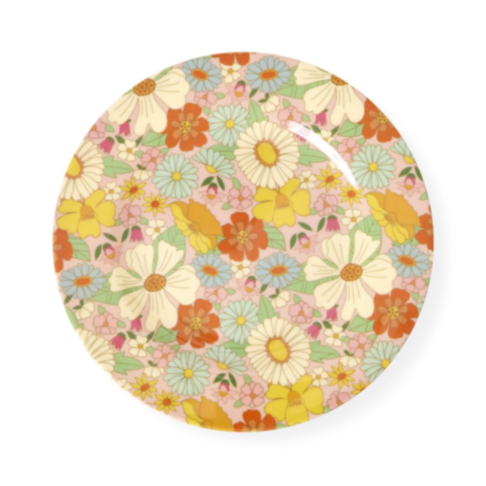 rice-dk-melamine-round-side-plates-with-flower-power-print-rice-mespl-flpo