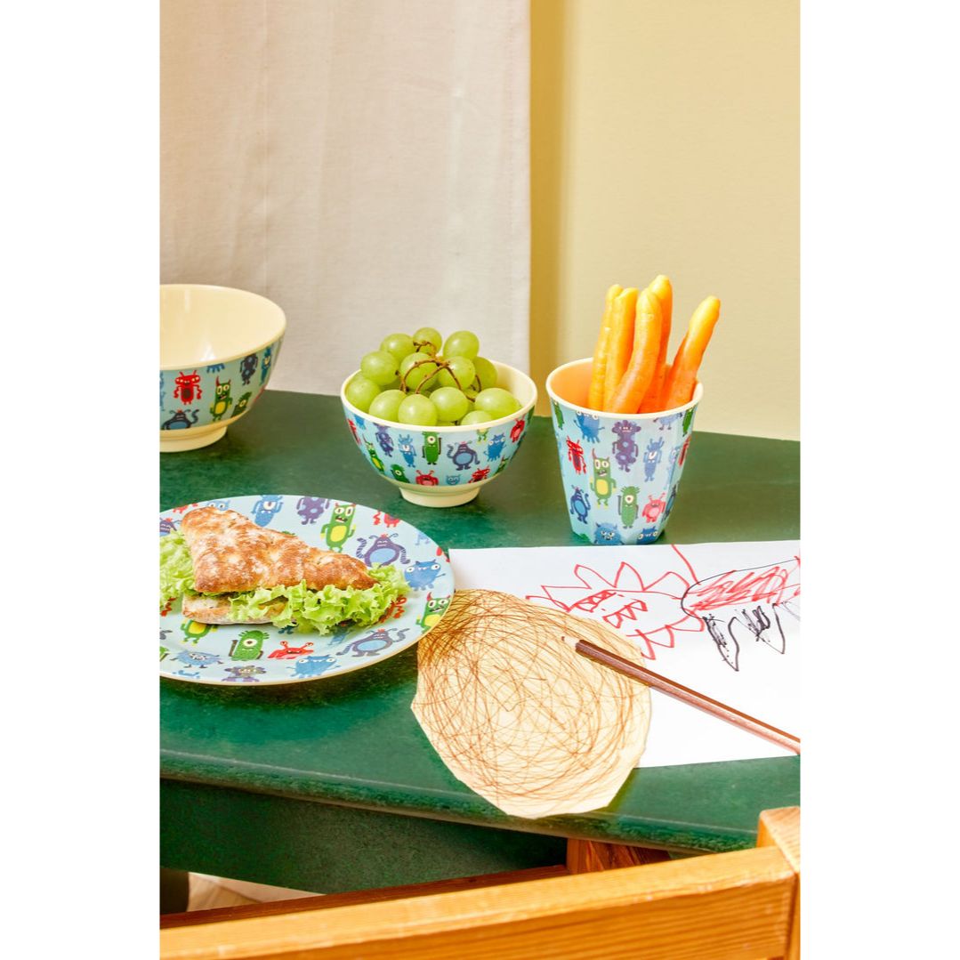 rice-dk-melamine-round-side-plates-with-monsters-print-rice-mespl-mons