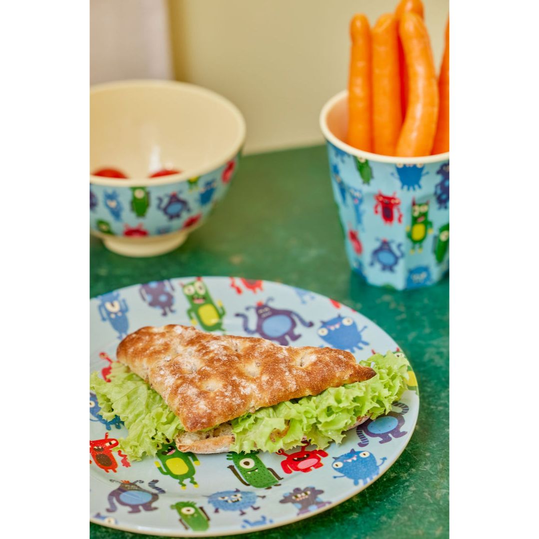 rice-dk-melamine-round-side-plates-with-monsters-print-rice-mespl-mons