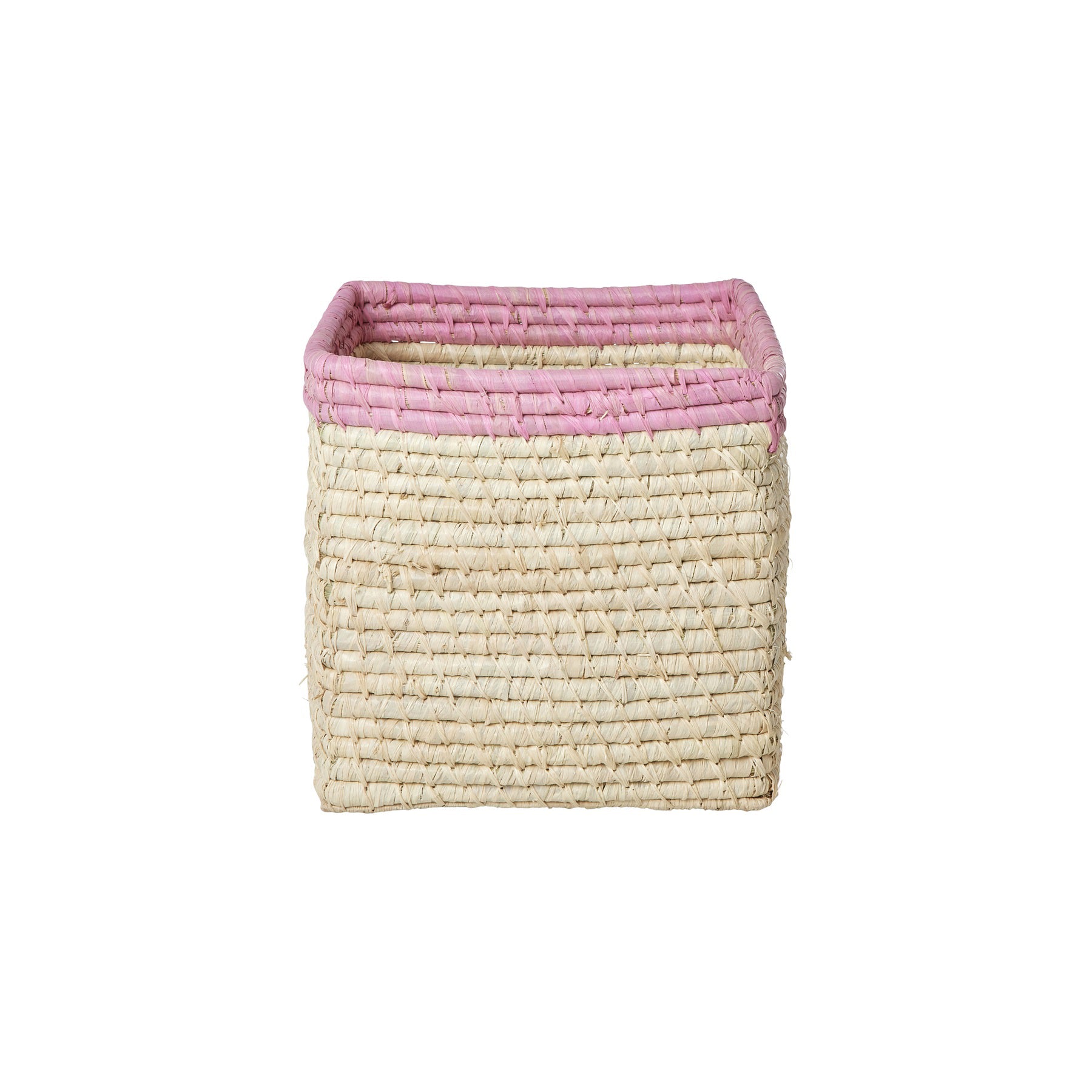 rice-dk-raffia-basket-without-handles-in-nature-with-soft-pink-border-rice-bsrat-20nsi