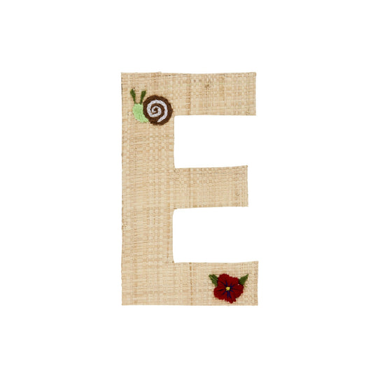 rice-dk-raffia-sticker-letter-in-nature-with-flower-and-snail-embroidery-e-rice-stick-rafei