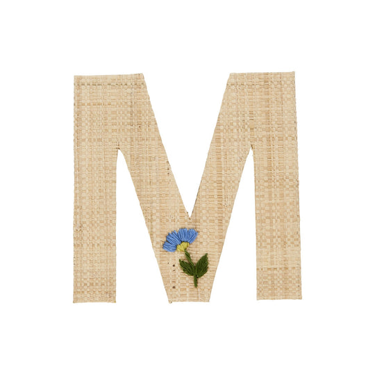 rice-dk-raffia-sticker-letter-in-nature-with-flower-embroidery-m-rice-stick-rafmi