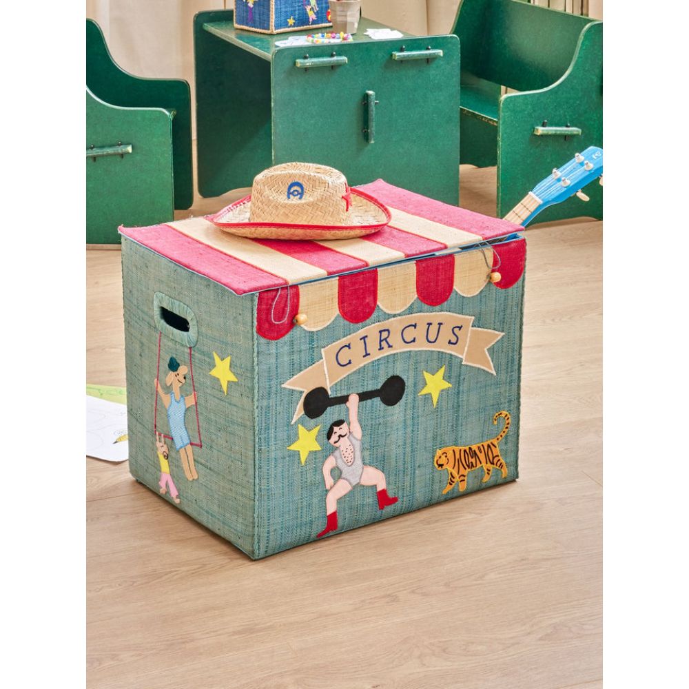 rice-dk-raffia-storage-box-with-circus-theme-foldable-rice-bsbox-lcirc