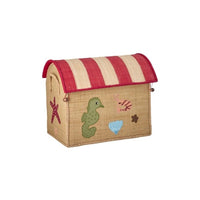 Rice DK Raffia Toy Baskets With Ocean Theme