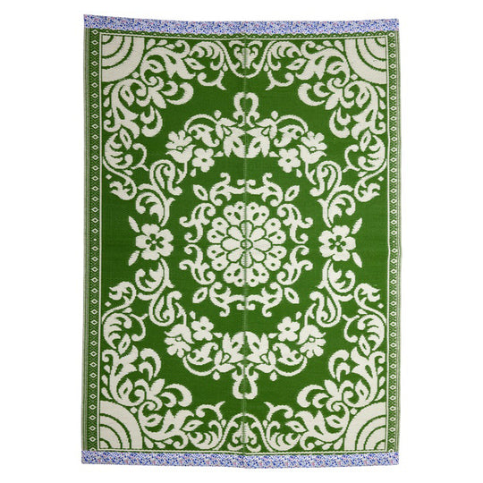 rice-dk-recycled-plastic-carpet-with-green-design-with-flower-borders-large-rice-flcar-lg