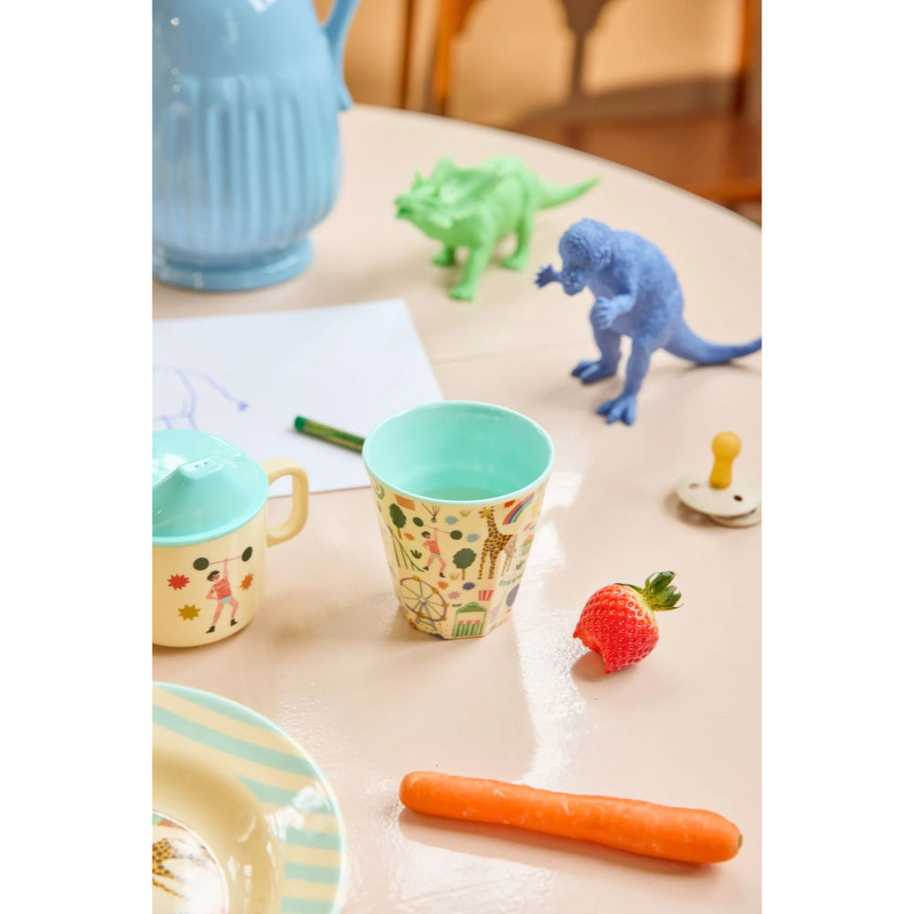 rice-melamine-cup-with-mint-fun-fair-print-medium-250ml-rice-melcu-fufami