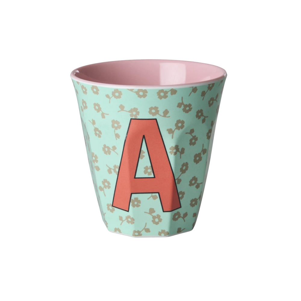rice-melamine-cup-with-the-letter-a- flowers-medium-250ml-rice-melcu-alpfloa