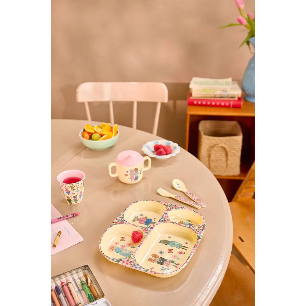 rice-melamine-kids-cup-with-nathalie-lété-print-pink-small-160ml-rice-kicup-nati