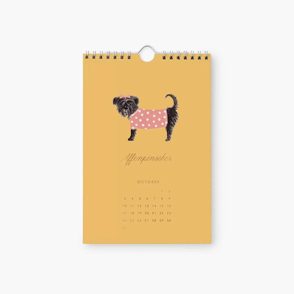 rifle-paper-co-2027-dog-of-the-month-kitchen-calendar-6x9-stationery-home-decor-rifl-cal108