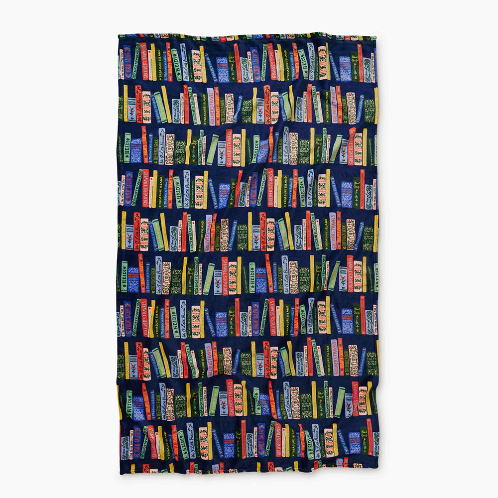 rifle-paper-co-bookshelf-fleece-blanket-home-decor-rifl-fbm005