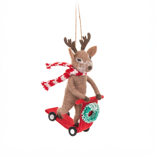 rjb-stone-reindeer-on-a-scooter-felt-decoration-rjbs-feltxm169