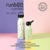 Runbott Thermal Bottle Sport+C.Sport 350 ml-7x7x18 Estrellas Cream