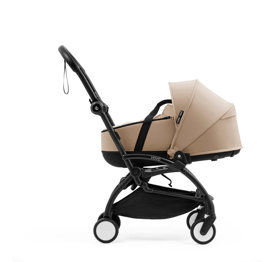 stokke-yoyo-baby-stroller-complete-set-black-frame-with-taupe-seat-pack-bassinet-baby-nursery-yoyo-yo501spb02
