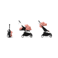 Stokke YOYO³ 0+ 6+ Complete Baby Stroller Set - White Frame with Ginger 0+ Newborn Pack & 6+ Color Pack