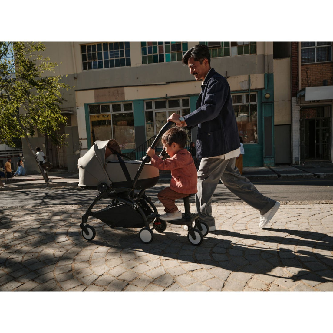 Stokke YOYO³ Newborn Shell 6+ Complete Baby Stroller Set - Black Frame with Taupe Newborn Shell & 6+ Color Pack