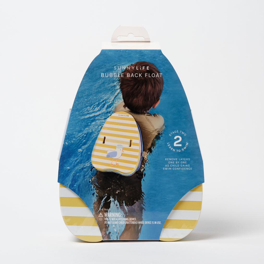 sunnylife-bubble-back-float-sid-the-seagull-mustard-stripe-sunl-s51bbfms