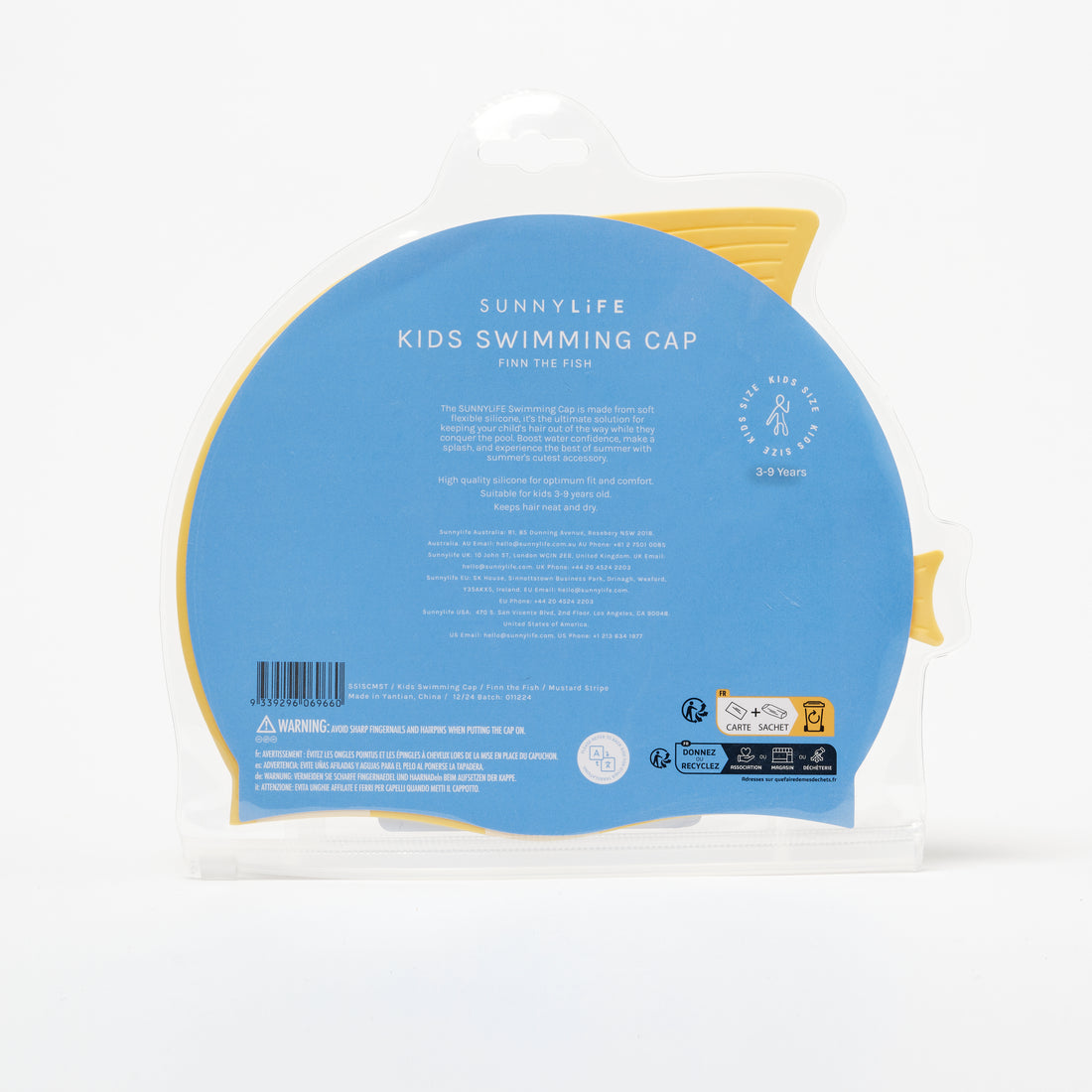 sunnylife-kids-swimming-cap-finn-the-fish-mustard-stripe-sunl-s51scmst