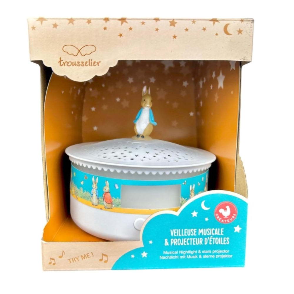 trousselier-night-light-star-projector-peter-rabbit-14-cm-musical-cry-detection-usb-rechargeable
