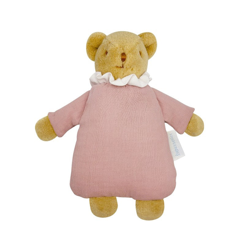 trousselier-ours-nid-d-ange-avec-hochet-20cm-coton-bio-vieux-rose-trou-v534160