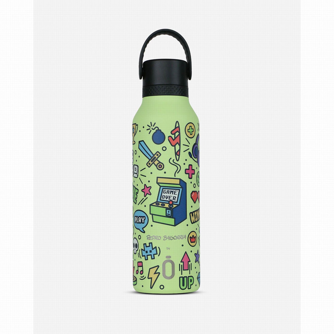 unbott-mii-insulated-bottle-600ml-pedro-baigorria-retro-gamer-sharp-green-kitchen-runb-99103069-01