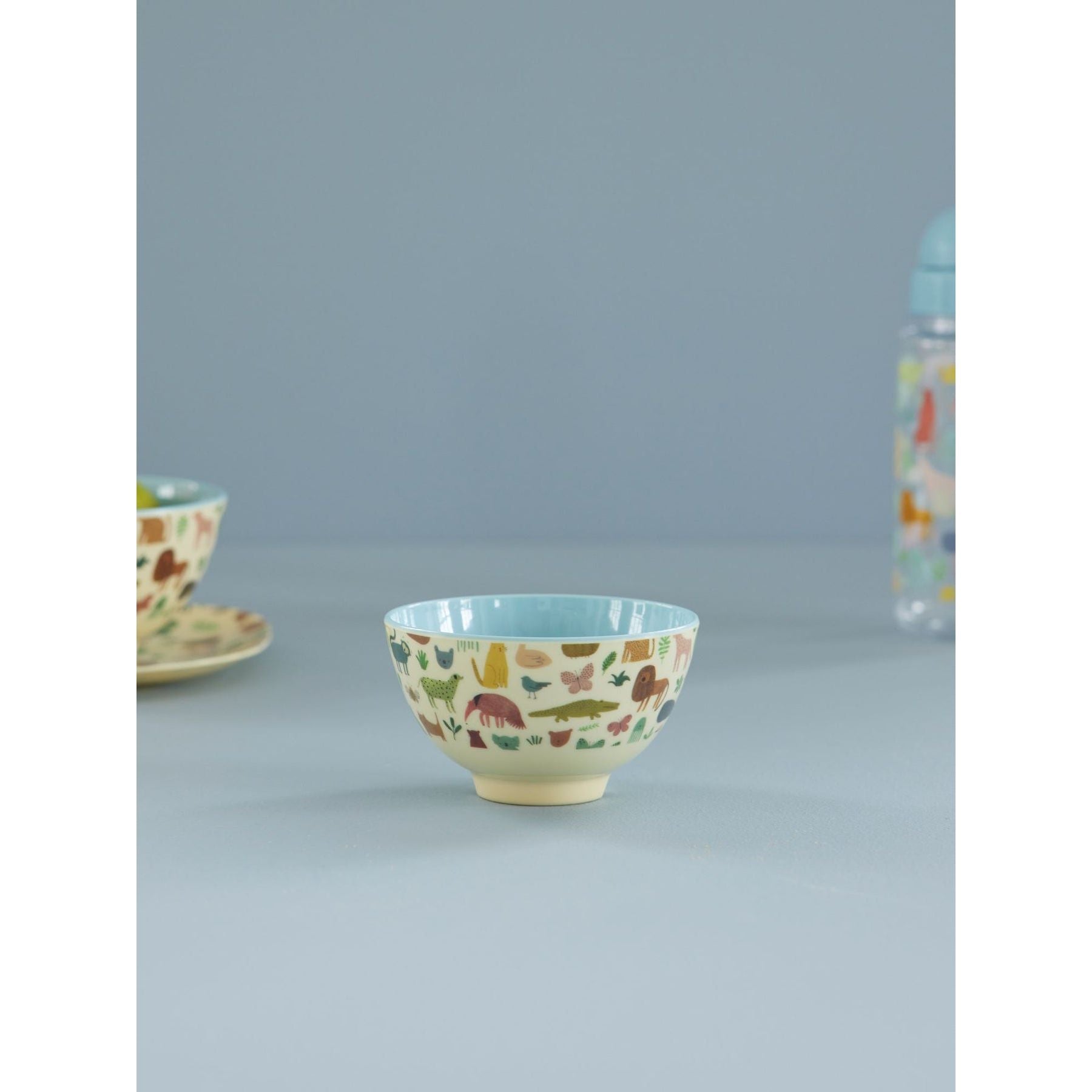 rice-dk-melamine-bowl-with-sweet-jungle-print-dusty-blue-small-300ml-kitchen-rice-melbw-sswjunmi