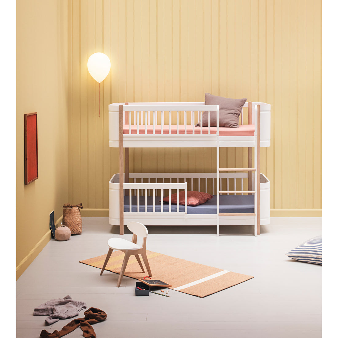 Oliver Furniture Wood Mini+ Low Bunk Bed White/Oak