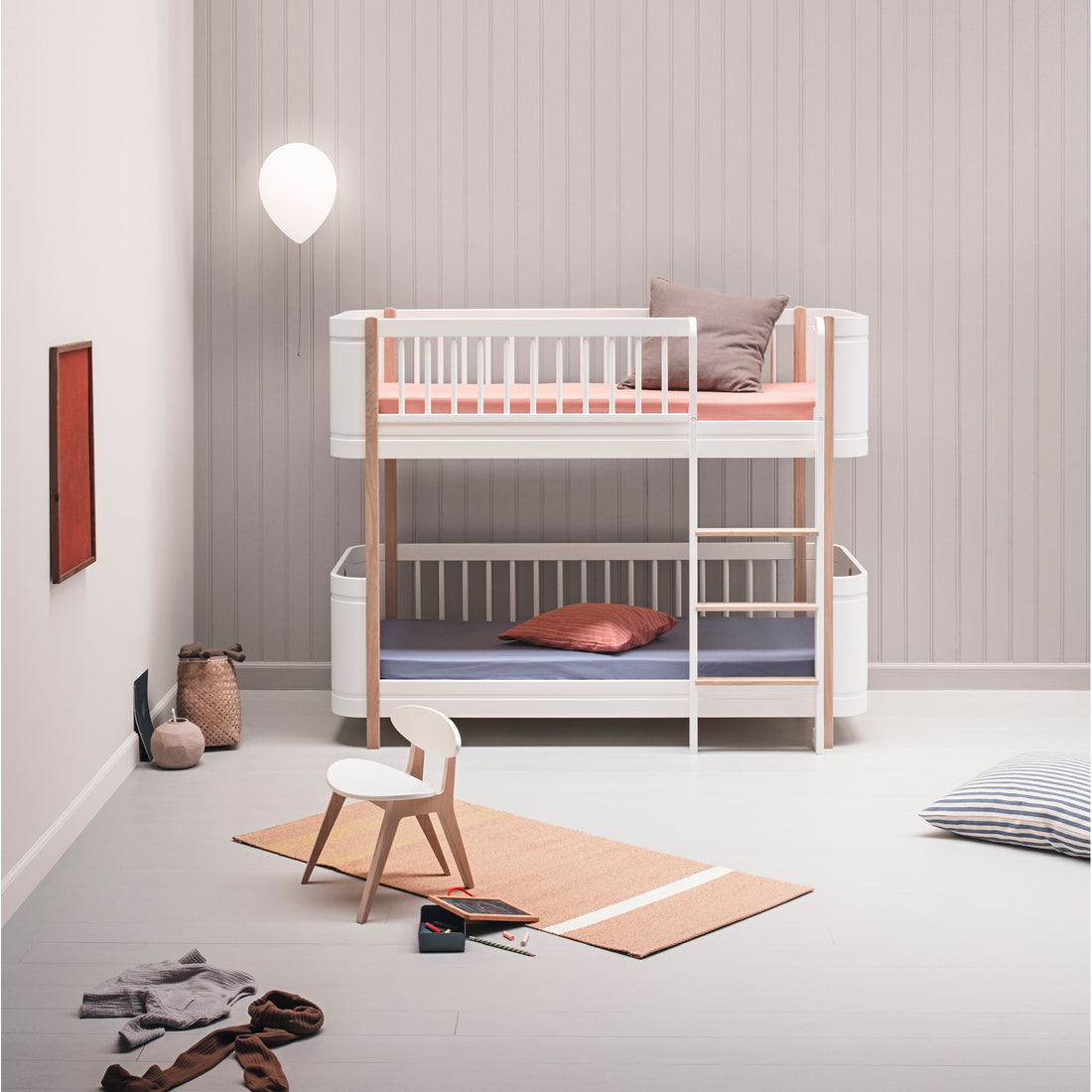 Oliver Furniture Wood Mini+ Low Bunk Bed White/Oak