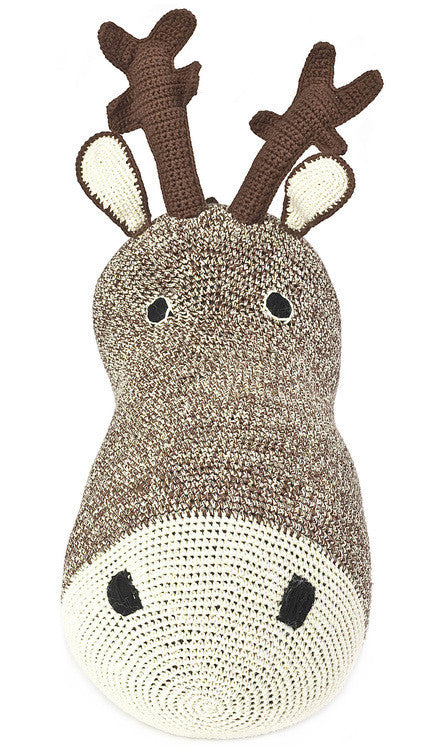 Anne-Claire Petit Reindeer Head Crochet - Choco