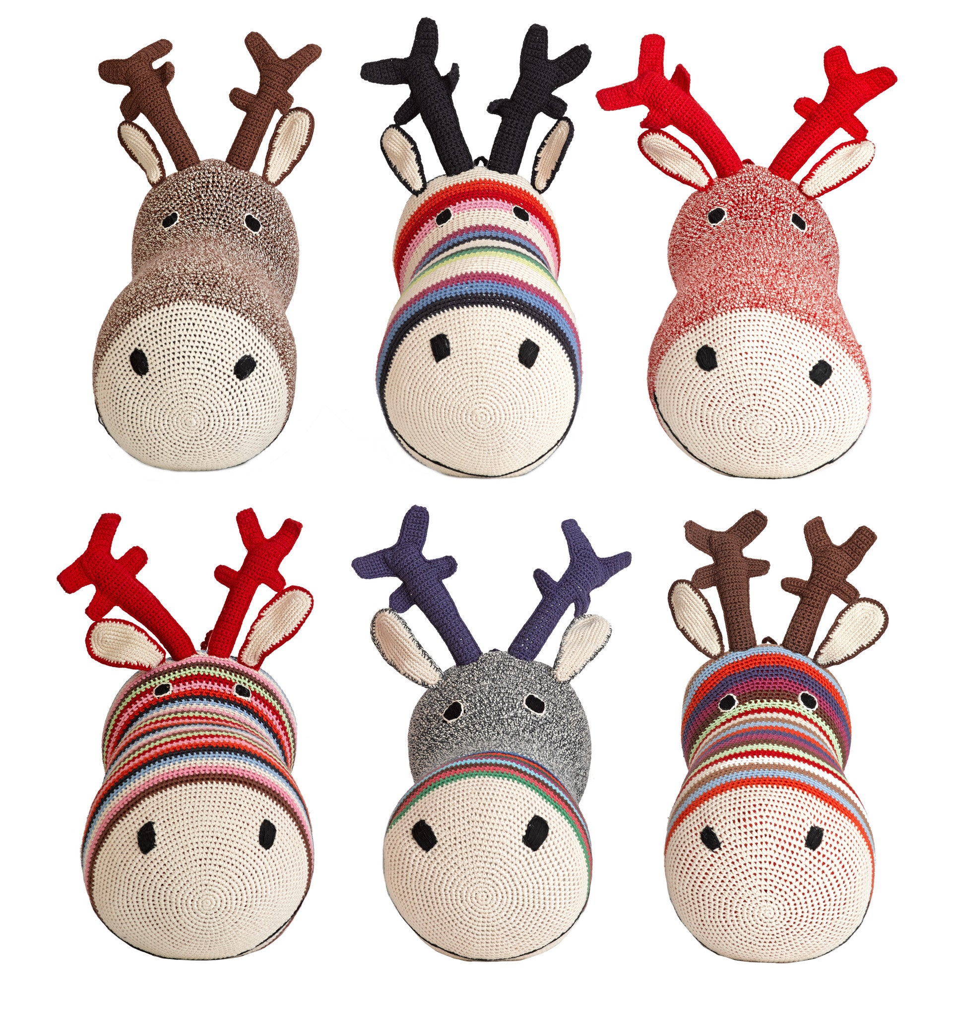 Anne-Claire Petit Reindeer Head Crochet - Choco