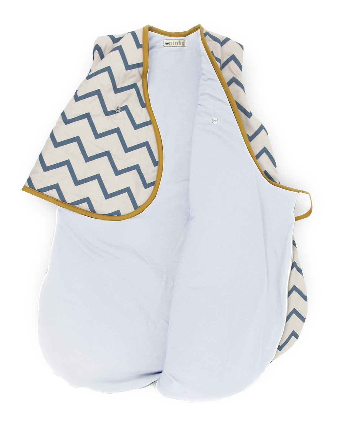 Nobodinoz Sleeping Bag Blue Zigzag