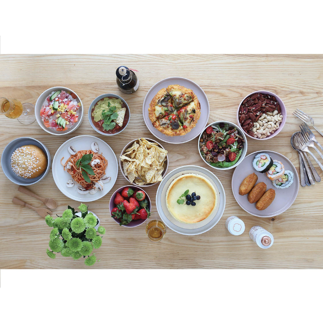 Miniware Cereal Bowl Set Natural Bamboo