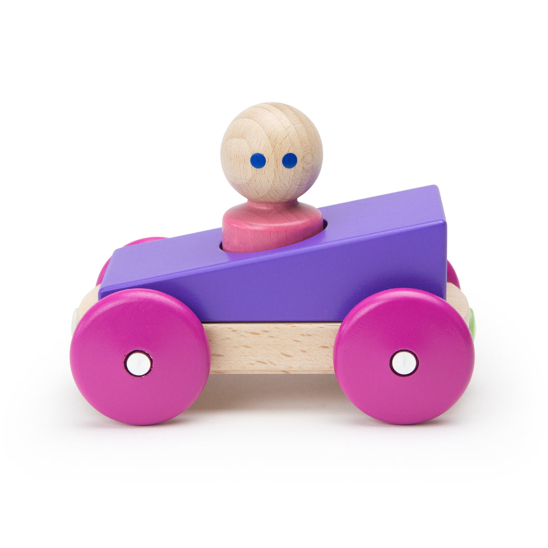 Tegu Magnetic Racers Purple Racers Wooden Blocks