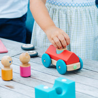 Tegu Magnetic Racers Poppy Racer Wooden Blocks