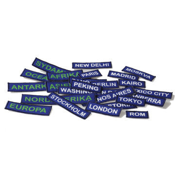 Oskar and Ellen Soft World Wall Map - Capital & Continent Tags