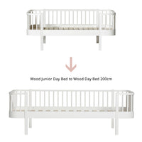 Oliver Furniture Conversion Kit - Wood Junior Day Bed to Wood Day Bed 200cm